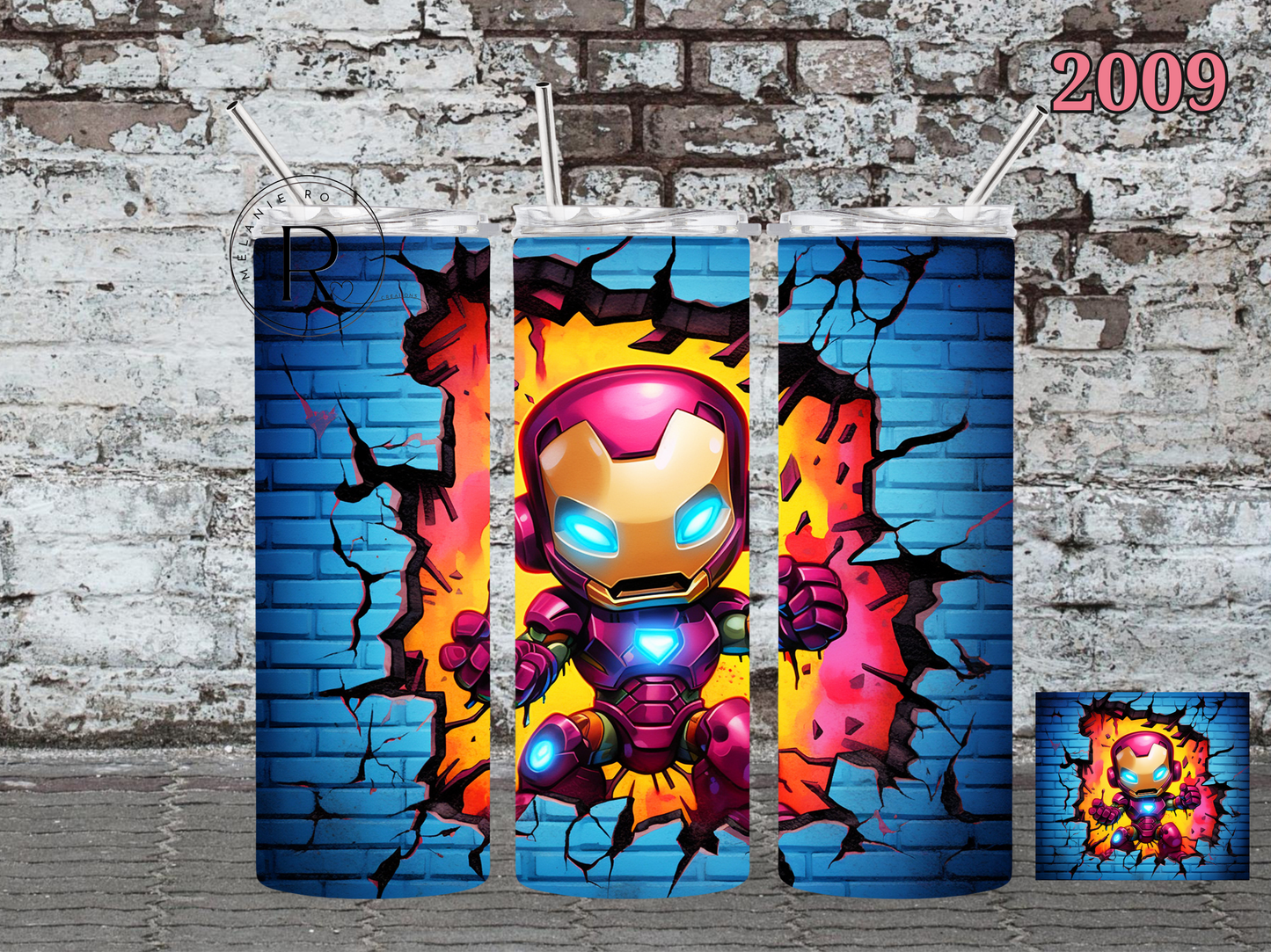 Baby IronMan Blue Wall