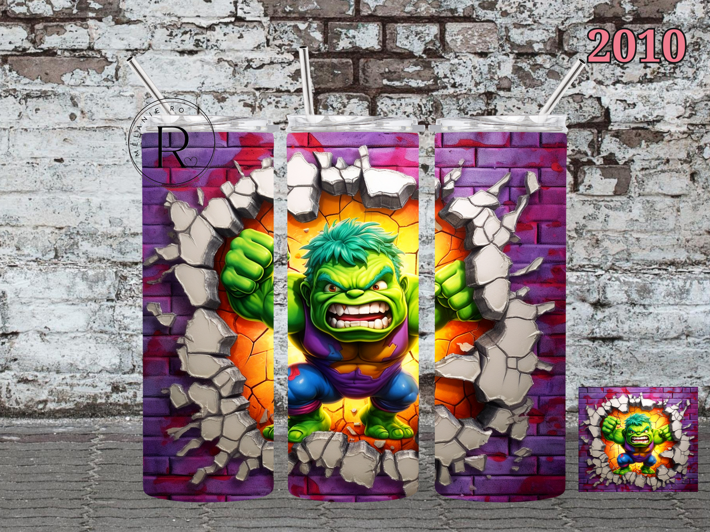 Baby Hulk Purple Wall Tumbler