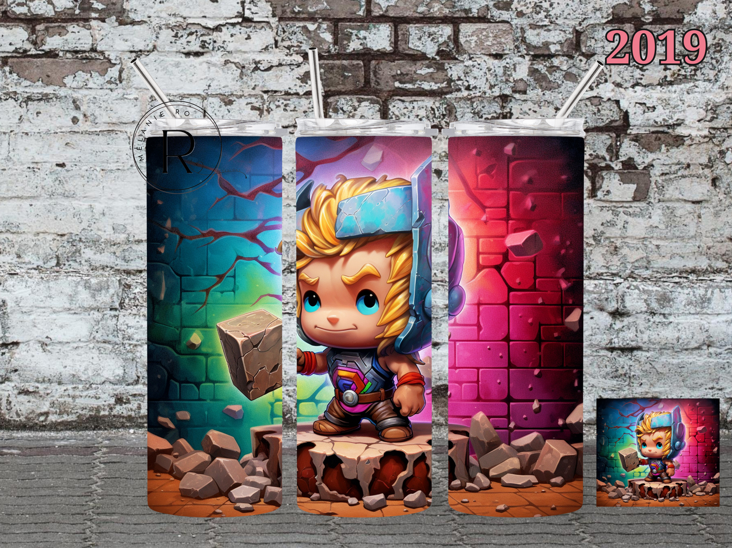 Baby Thor Brick Wall Tumbler