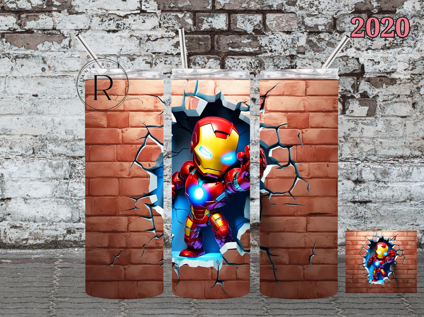 Baby IronMan Brick Wall