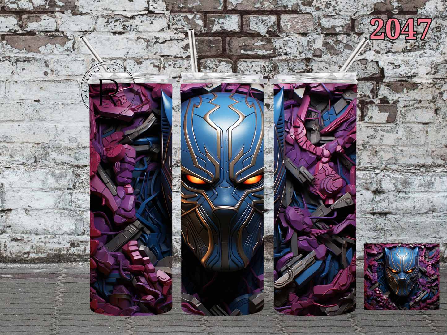 Black Panther Purple Tumbler