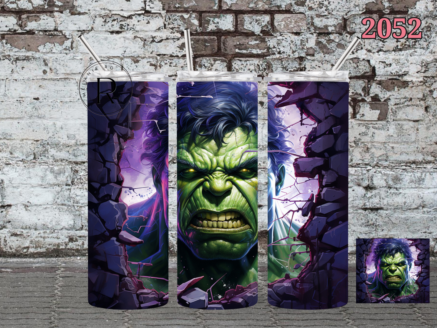 Hulk Green and Purple Tumbler