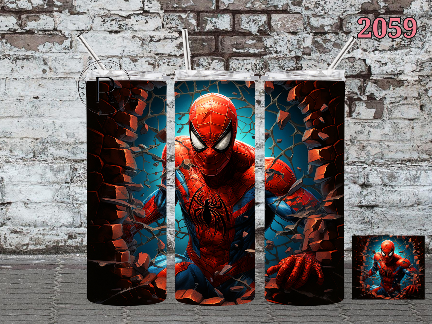 SpiderMan Dark Red Wall Tumbler
