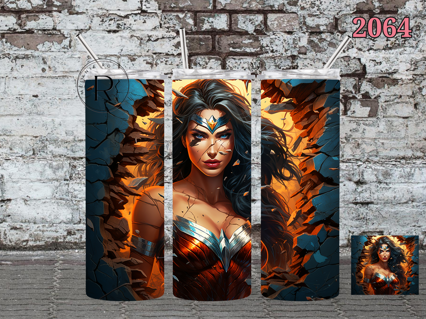 WonderWoman Glowing Tumbler